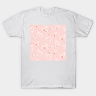 Blush Abstract Faces T-Shirt